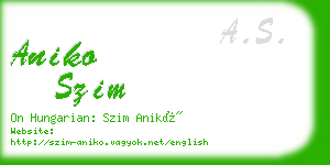 aniko szim business card